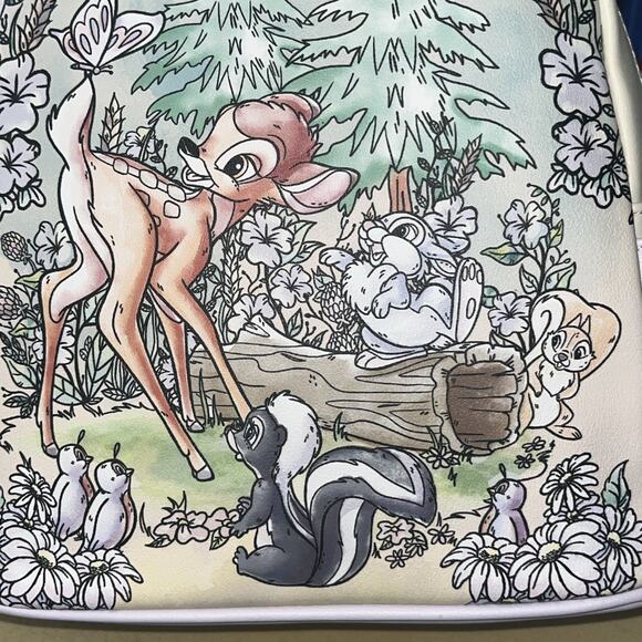 Loungefly Disney Bambi Thumper Flower Forest Friends Mini Backpack Bag NWT main image 8